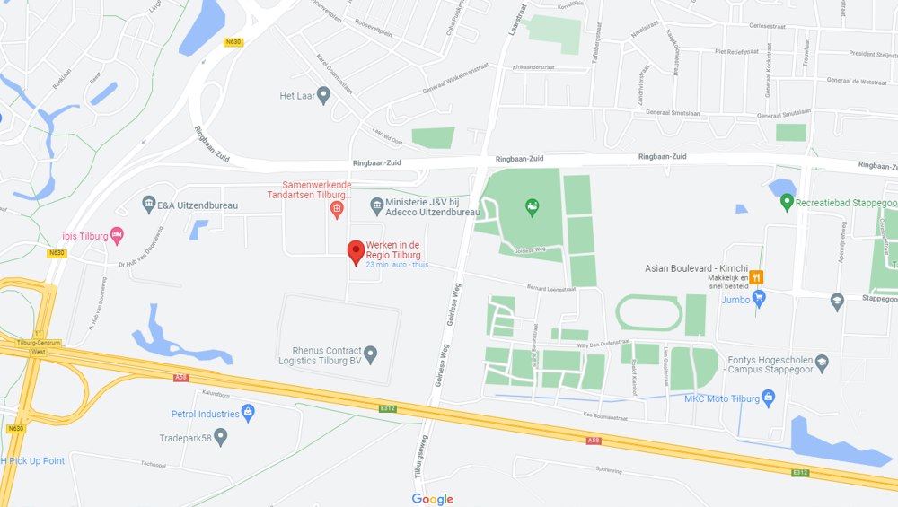 Werken in de Regio Tilburg Google Maps